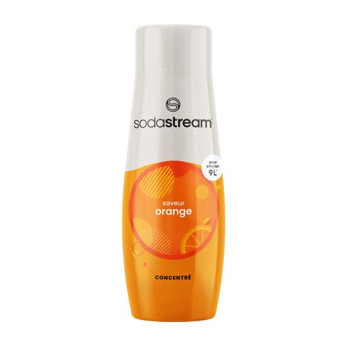 Concentré Sodastream Saveur Orange 440 ml Blanc et Orange