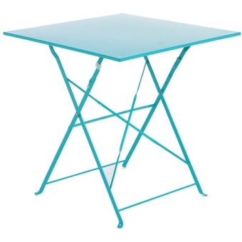 Table de jardin Hespéride Camargue carrée Bleu