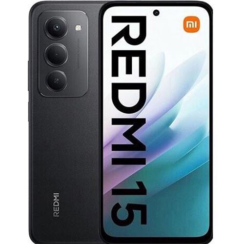 Xiaomi Noir Minuit Redmi 15 - 4G Smartphone - Double Sim - Ram 6 Go / Mémoire Interne 128 Go - Microsd Slot - 6.9" - 2340 X 1080 Pixels - (144 Hz) - 2X Caméras Arrière 50 Mp - Front Camera 8 Mp