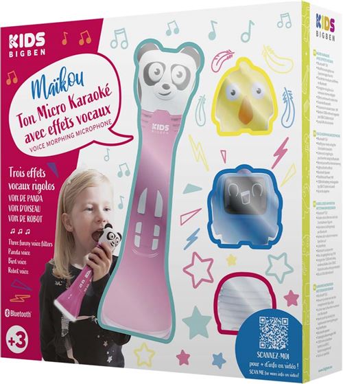 Microphone de karaoké pour enfants BigBen avec changeur de voix Rose -  Autre jeux éducatifs et électroniques