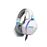 Casque Gaming Filaire Oniverse Nebula LED pour PS5 PS4 Switch Xbox PC Mac - Blanc et Bleu