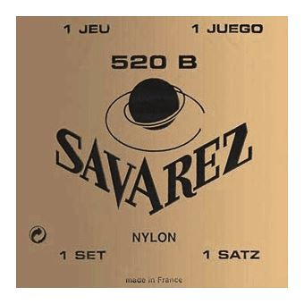 Jeu de cordes guitare classique Savarez 520B Blanc Tirant faible