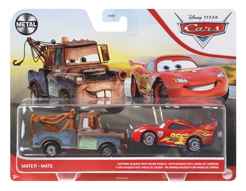 Cars Multicolore Pack De 2 Véhicules 1:55 Disney 3 Modèle Aléatoire