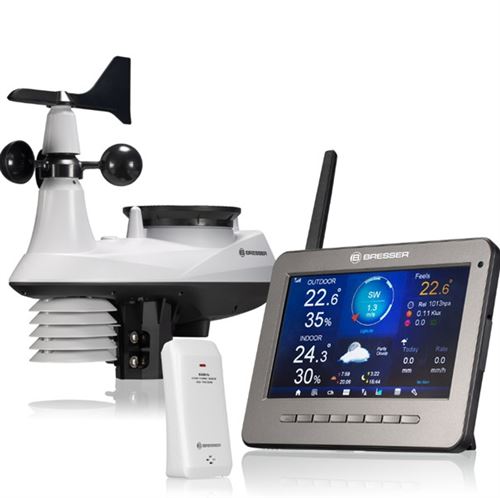 Station m&eacute;t&eacute;o Bresser WLAN HD TFT 7 en 1 professionnelle 7003500 Gris