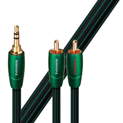 Câble audio Jack 3,5mm Audioquest Evergreen 1 m Noir et vert