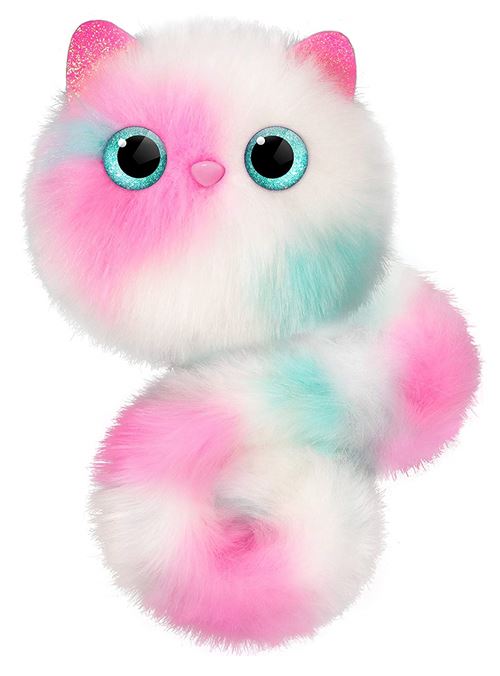 Peluche Pomsies Blanc et Rose