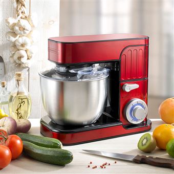 Robot pétrin pâtissier Kitchen Cook Antara Inox Red 1300 W Rouge et Argent