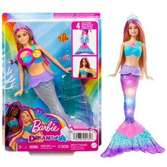 Poupée Barbie Sirène Lumières de rêve