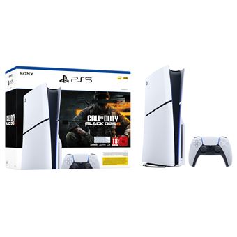 Pack Console Sony PS5 Edition Standard Modèle Slim Noir et Blanc + Call of Duty®: Black Ops 6