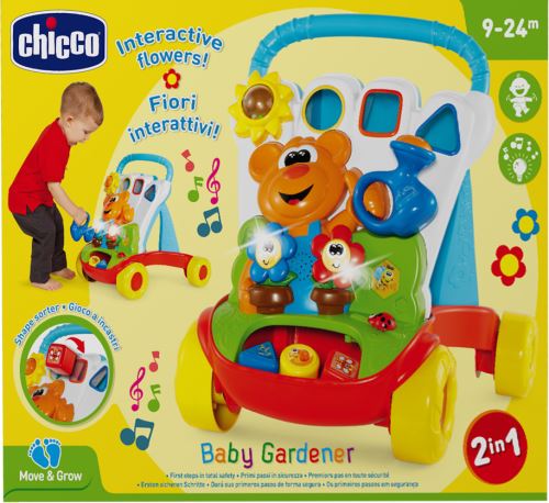 Trotteur Chicco Bébé Jardinier pousseur 2 en 1