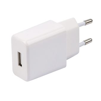 Chargeur secteur USB-A 2.4A Blanc