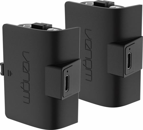 Pack 2 batteries rechargeables pour manette Xbox Venom Noir