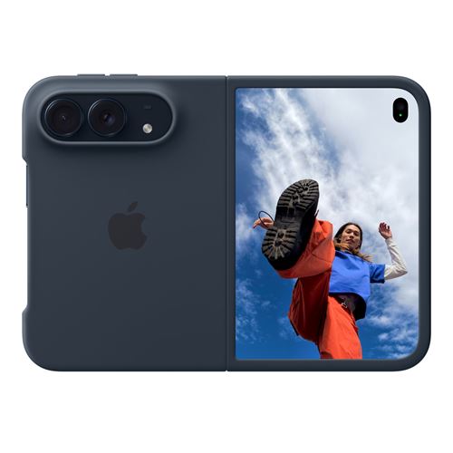 Coque Apple Bleu marine pour iPhone Duo
