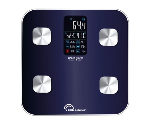 Pèse-Personne Connecté Little Balance Cardio X4 Usb-R Bleu Marine