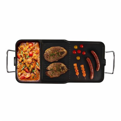 Mijoteuse grill 3 en 1 Livoo DOC132 2000 W Noir avec couvercle