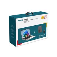 Pack PC portable Asus Vivobook 14 14S1407QA-BRUN078W 14'' 60Hz Copilot+ Snapdragon® X 16 Go RAM 512 Go SSD Gris + Sac à dos + Souris sans fil