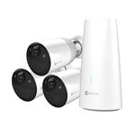 Pack de 3 caméras de surveillance connectées Ezviz BC1 extérieures Blanc