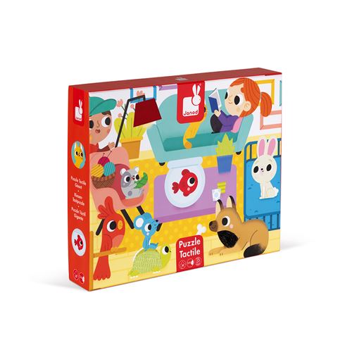 Puzzle tactile Janod Les animaux domestiques 20 pièces