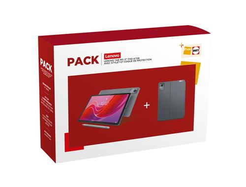 Pack Tablette Tactile Lenovo M11 10,95" 128 Go Noir + Stylet + Coque de protection