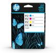 Pack de 4 Cartouches d'encre HP 912 Noir Cyan Magenta Jaune