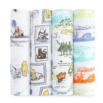 Coffret de naissance Disney Lot de 4 maxi-langes Winnie the Pooh
