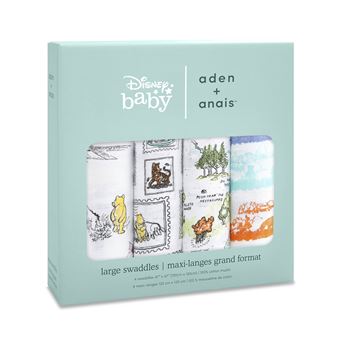 Coffret de naissance Disney Lot de 4 maxi-langes Winnie the Pooh