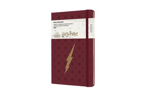 Agenda semainier Moleskine Grand format Edition limitée Harry Potter 2022 Rouge