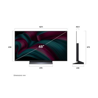 OLED48C5 OLED evo Noir Profond et booster de luminosite 120Hz 4K 121cm IA 2025