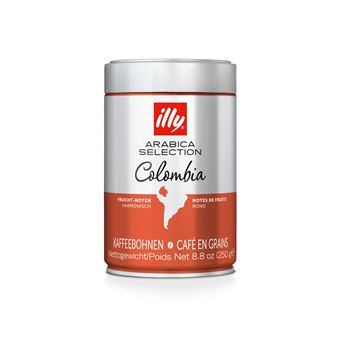 Café en grains Illy Arabica Selection Colombia 7098 Argent et Orange