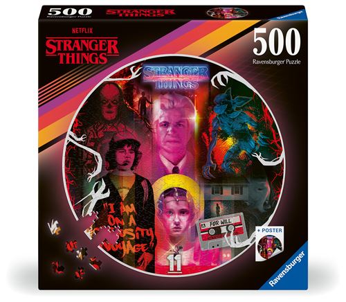 Puzzle 500 Pièces Ravensburger Rond Stranger Things