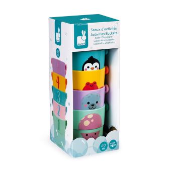 Jouet pour la bain 5 Seaux d'activités Janod Multicolore