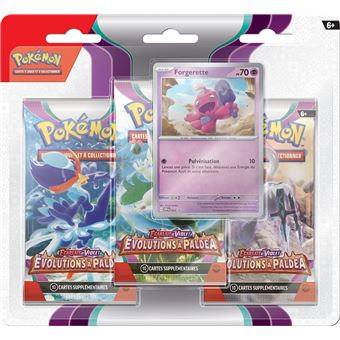 Carte à collectionner Pokémon EV02 Pack de 3 boosters Écarlate et Violet Évolutions à Paldea