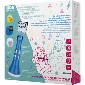 Microphone de karaoké pour enfants BigBen avec changeur de voix Bleu