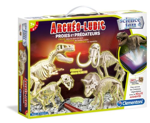 Coffret Clementoni Archéo ludic Proies et prédateurs Phosphorescent