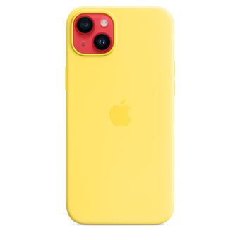 Apple - Coque de protection pour téléphone portable - compatibilité avec MagSafe - silicone - jaune canari - pour iPhone 14 Plus