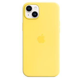 Apple - Coque de protection pour téléphone portable - compatibilité avec MagSafe - silicone - jaune canari - pour iPhone 14 Plus