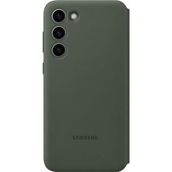 Etui Smart View avec porte-carte pour Samsung Galaxy S23+ 5G Khaki