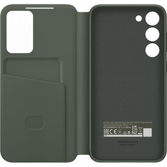 Etui Smart View avec porte-carte pour Samsung Galaxy S23+ 5G Khaki