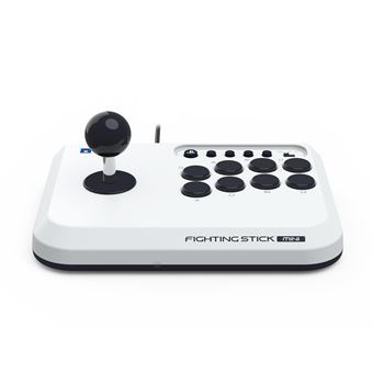 Manette filaire Hori Fighting Stick Mini pour PS5 PS4 et PC Blanc Noir