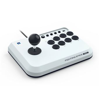 Manette filaire Hori Fighting Stick Mini pour PS5 PS4 et PC Blanc Noir