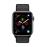 Apple Watch Series 4 44mm Kast van Space Grey Aluminium + Zwart Geweven Sportbandje_1