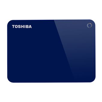 Toshiba Canvio Advance - Vaste schijf - 2 TB - extern (draagbaar) - USB 3.0 - glossy piano blue