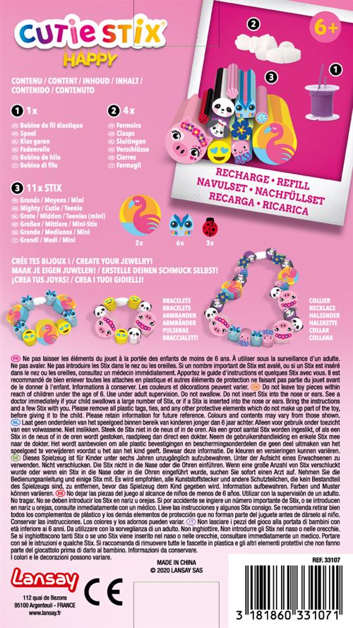 Cutie Stix - Recharge Animaux Lansay : King Jouet, Mode, bijoux,  décoration, cosmétiques Lansay - Jeux créatifs
