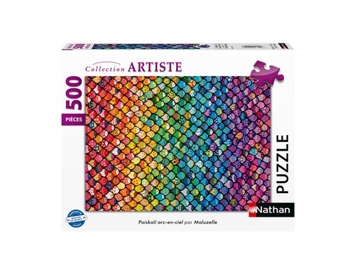 Puzzle 500 pièces : Poiskaïï arc en ciel Maluzelle Ravensburger Nathan