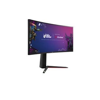 Ecran LED PC gaming LG 34GN850P-B 34" incurvé UWQHD Noir et Rouge