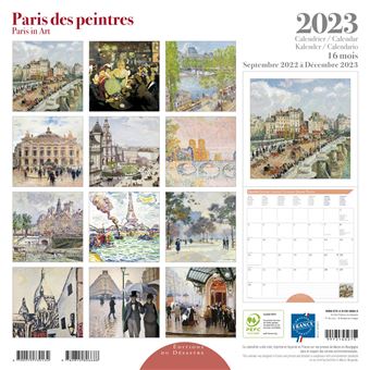 CALENDRIER 2023 30X30 PARIS DES PEINTRES