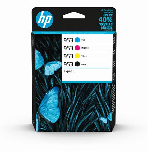 HP Officejet Pro 7720 HP Officejet Modèle d'imprimante HP Cartouches  d'encre Marque 123encre remplace HP 953 multipack noir/cyan/magenta/jaune