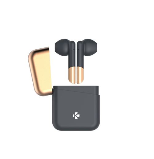 MyKronoz ZePods - Werkelijk draadloze koptelefoon met micro - inwendig - Bluetooth - staalgrijs