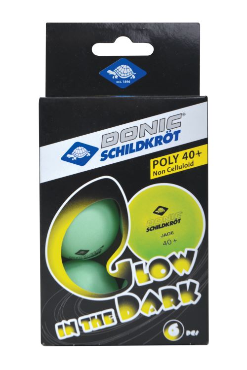 Set de 6 balles fluorescentes Donic Schildkröt Poly 40+