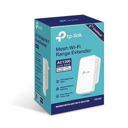 Répéteur WiFi Mesh TP-LINK AC1200 RE300 Blanc